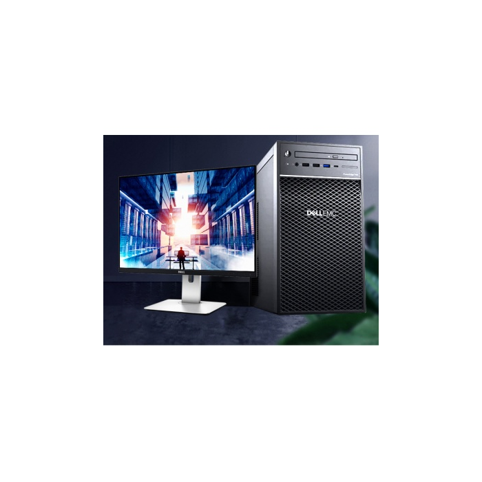 戴尔 PowerEdge T40 塔式服务器 至强E-2224G 3.5G 四核/8G内存/1TB硬盘/19.5寸显示器